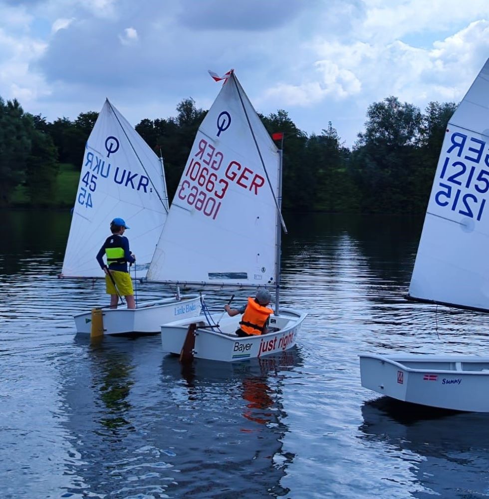 Optiband Blau Rot am Elfrather See